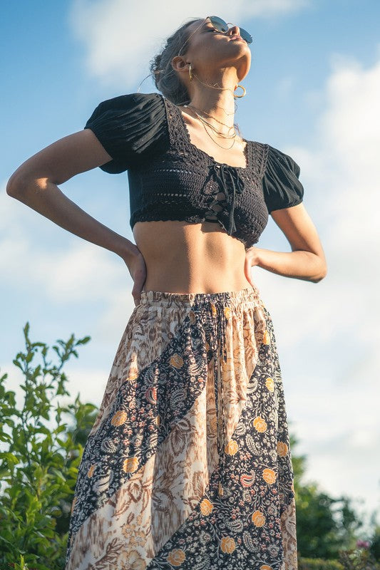 Crochet on sale hippie skirt