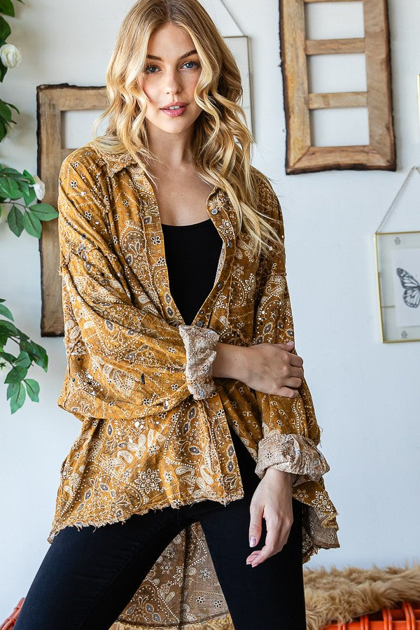 Scarf Print Blouse 