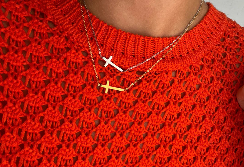 Medium Cross Necklace- GOLD