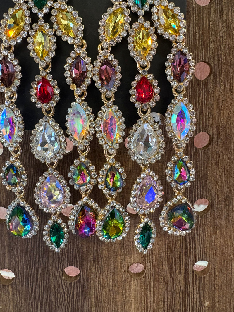 Super Shining Colorful Glass Earrings