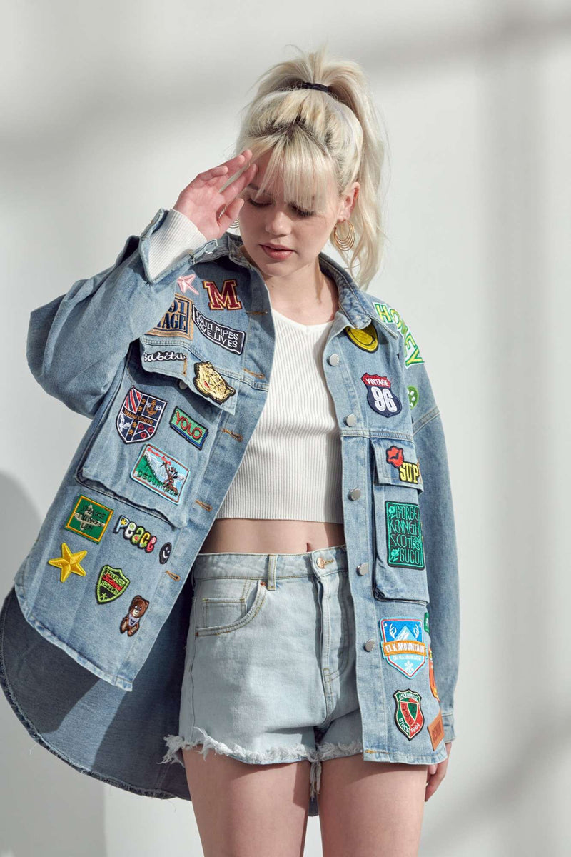 MULTI PATCH OVERSIZED JACKET