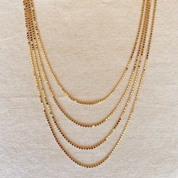 18k Gold Filled 2mm Dot Chain Necklace - 16 Inches