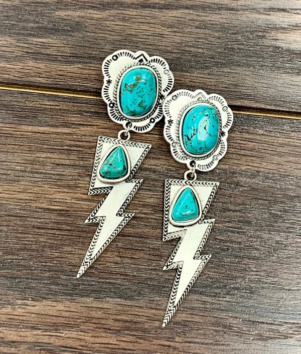 Bolt Turquoise Post Earrings