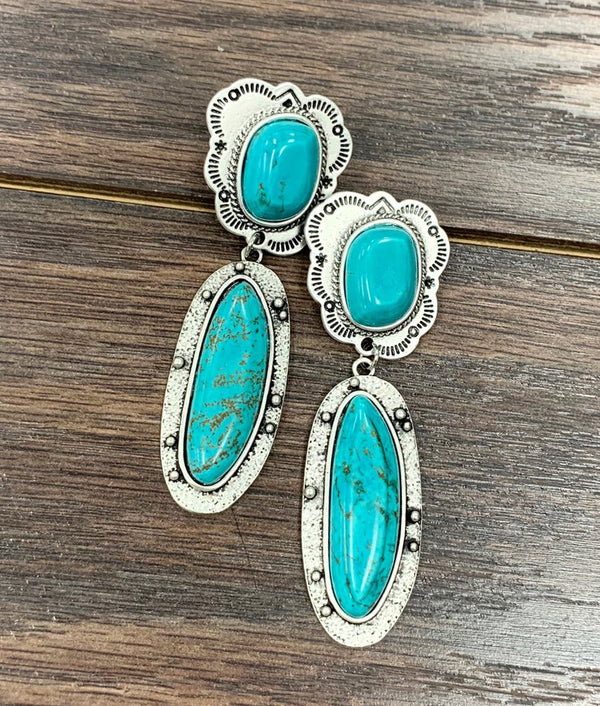 Turquoise Post Earrings