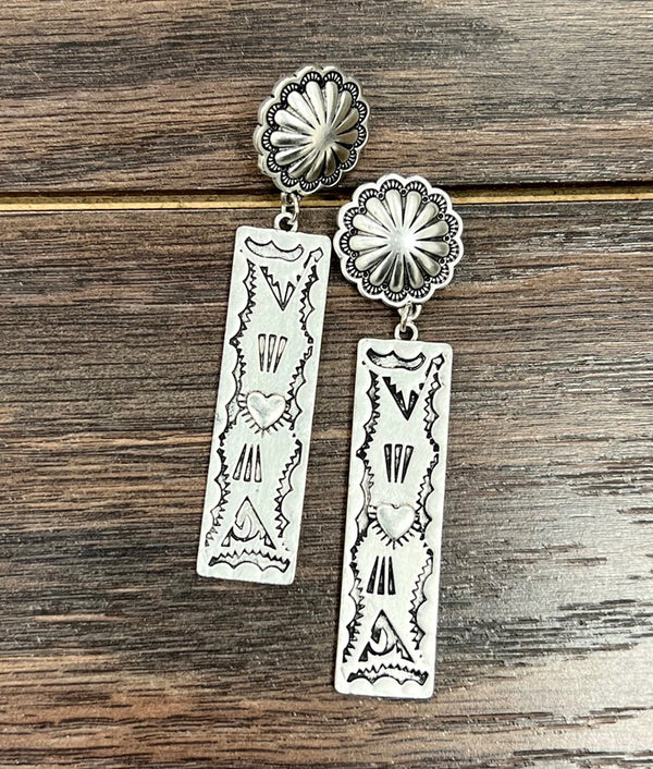 Aztec Post Earrings