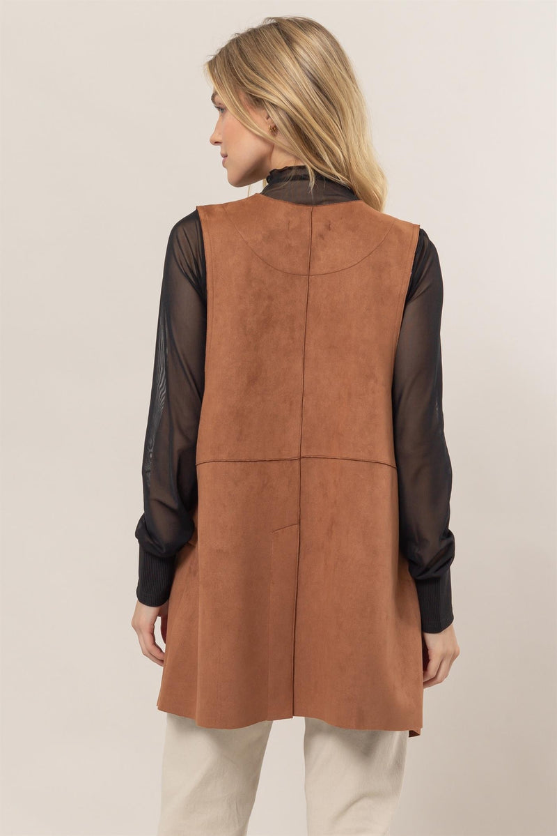 Oversized Suede Vest