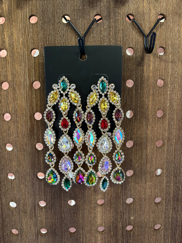 Super Shining Colorful Glass Earrings