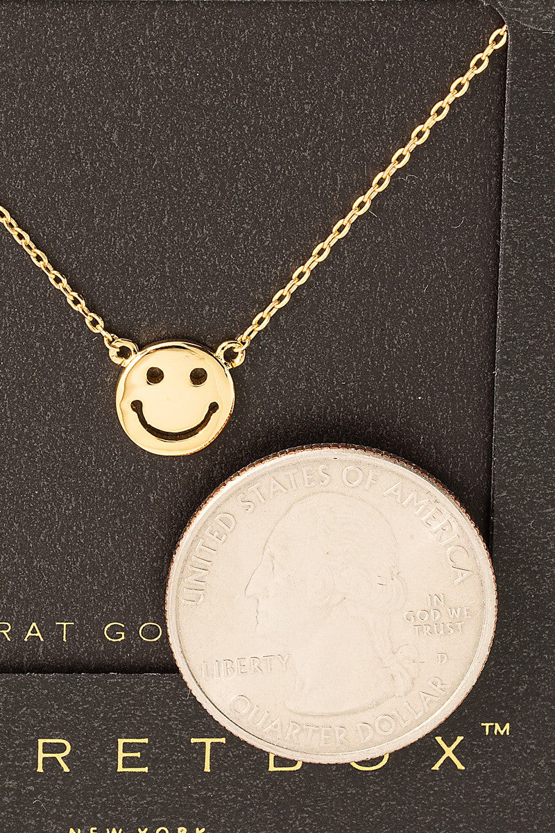 Secret Box Smiley Face Charm Necklace