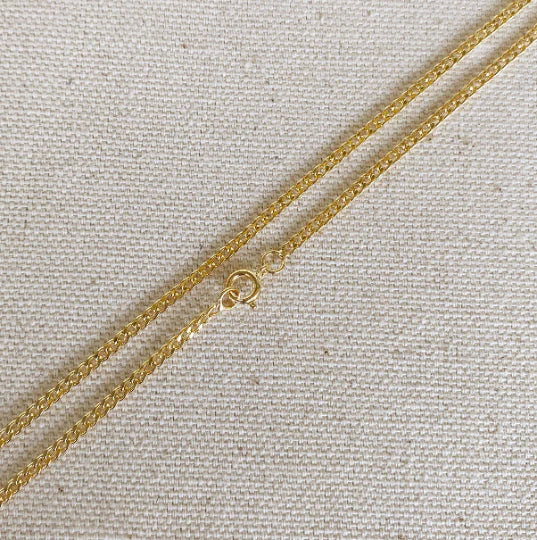 18k Gold Filled 2.0mm thickness Cuban Chain (Single Chain - 16 & 18 inch)