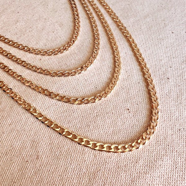 18k Gold Filled Miami Cuban Chain- 16 & 14 inches