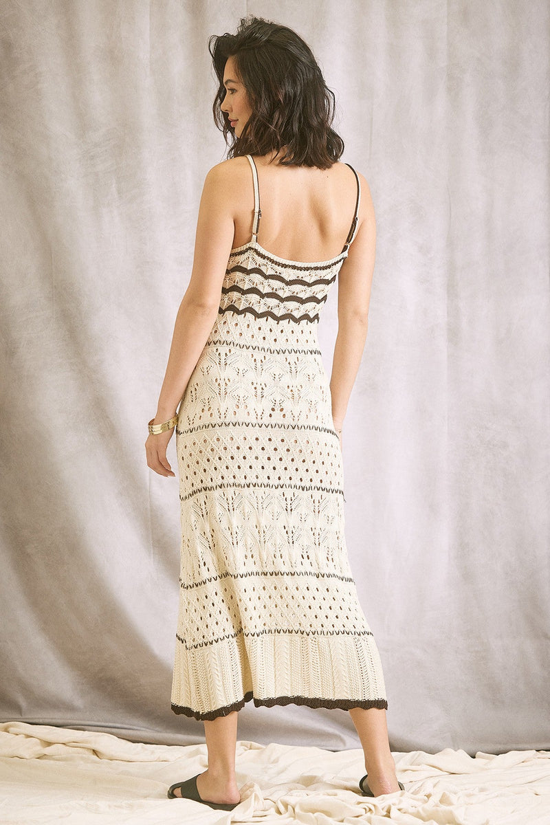RESTOCK - Coastal Cowgirl Crochet Dress in Taupe