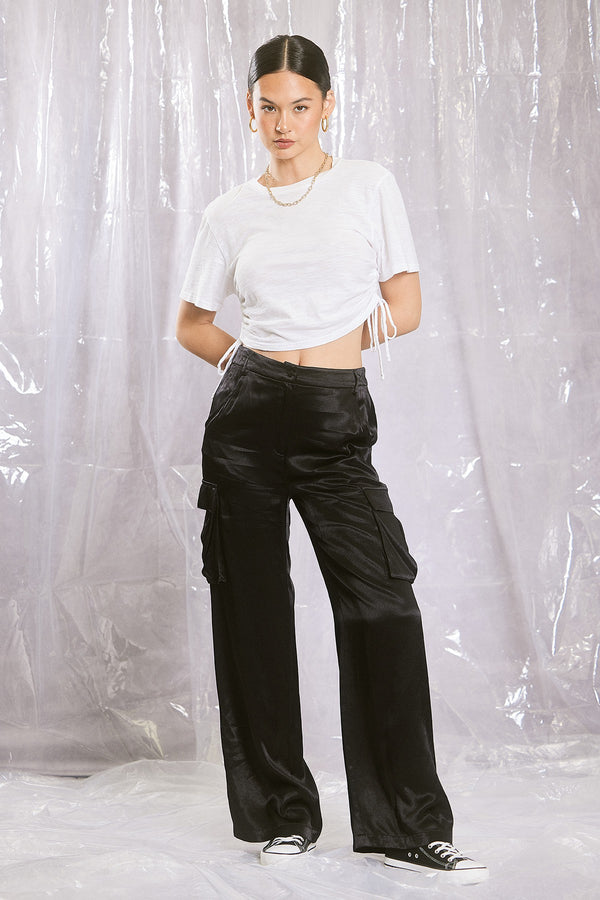 Satin Cargo Pants- Final Sale