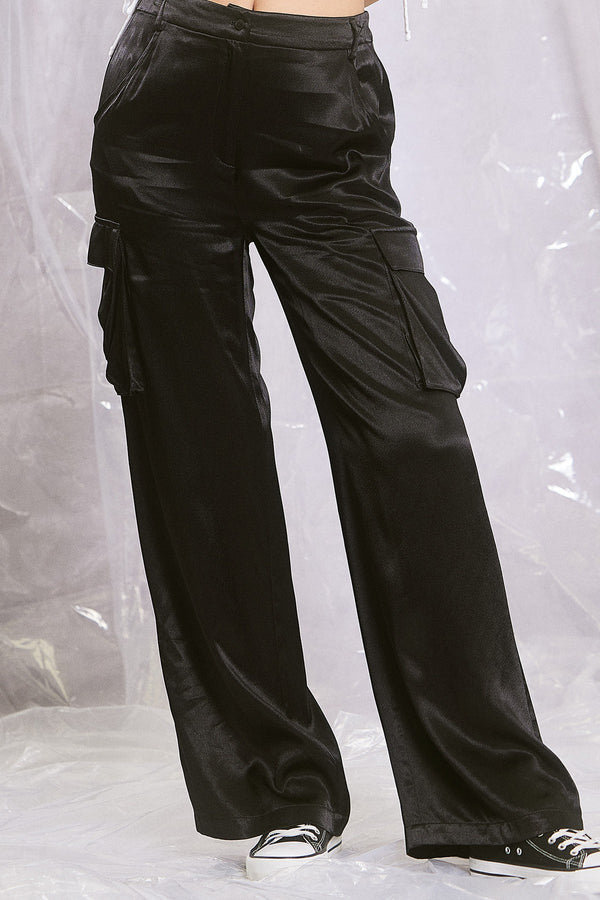 Satin Cargo Pants- Final Sale