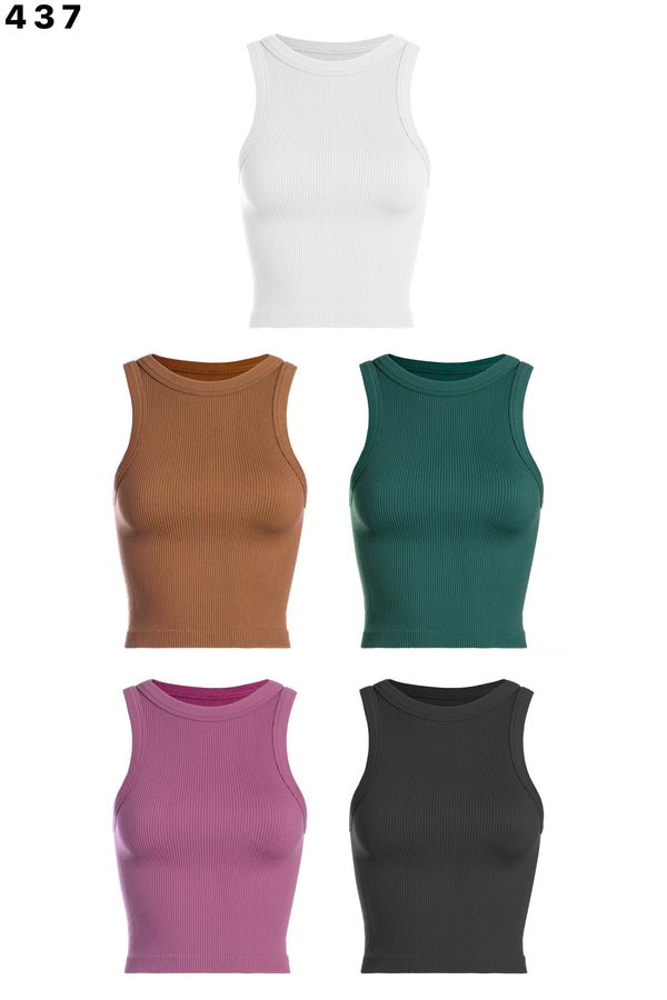 Ribbed basic tank (One Size - 5 colors)