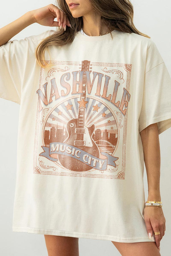 Nashville Music City Comfort Colors Tee