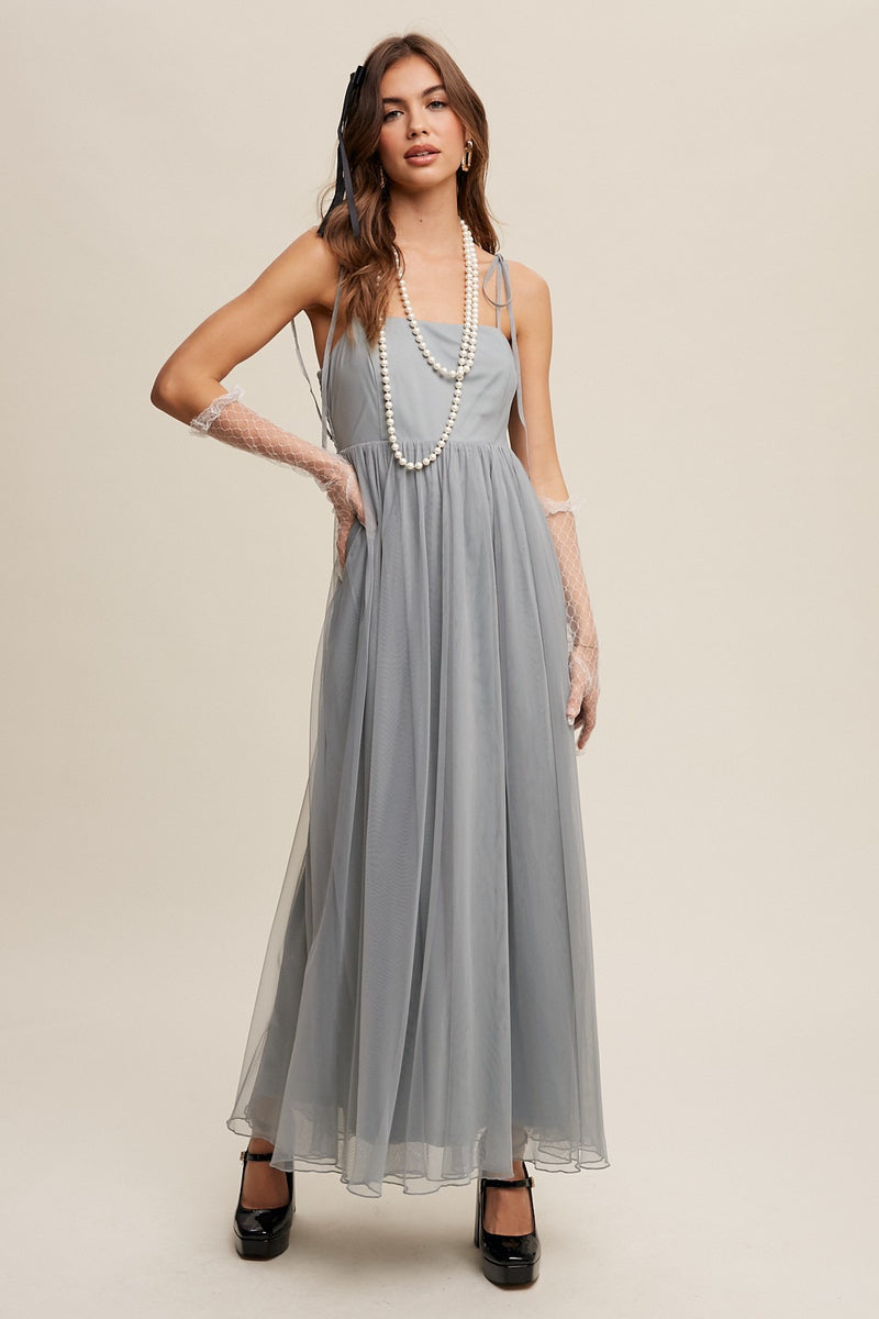 Romantic Babydoll Maxi Tulle Dress- Final Sale