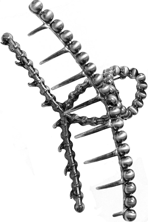 Western Navajo Pearl Banana Hair Clip