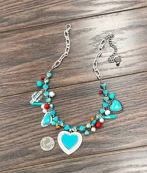 Handmade Gemstone, Turquoise Necklace