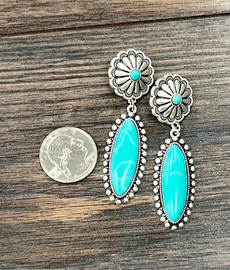 Turquoise Post Earrings