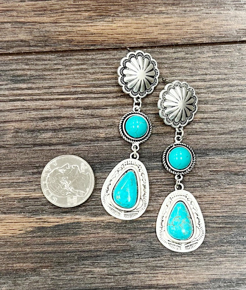 Turquoise Post Earrings