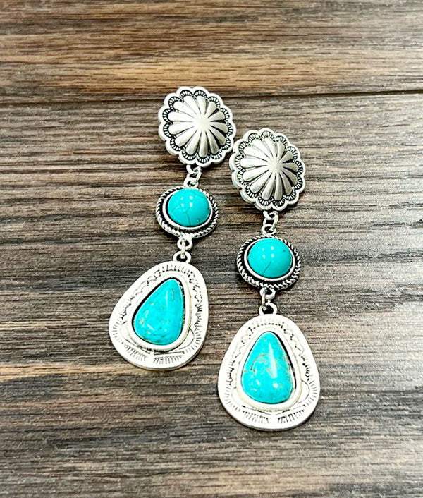 Turquoise Post Earrings