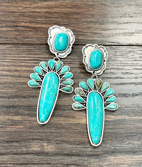 Navajo Turquoise Post Earrings