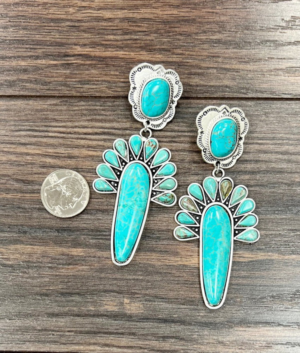 Navajo Turquoise Post Earrings