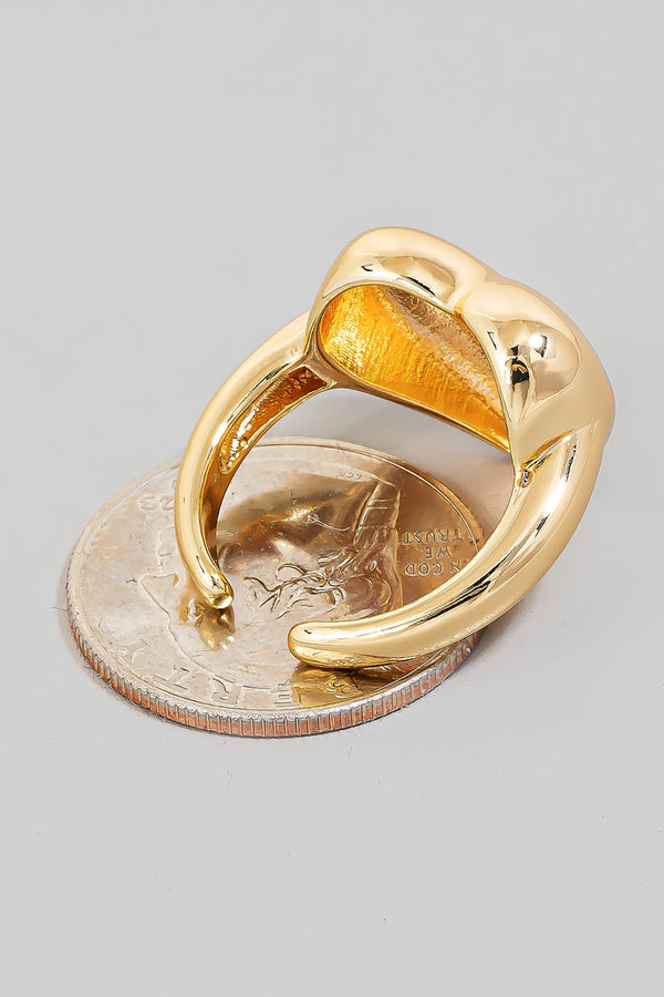 Heart Statement Ring in Gold