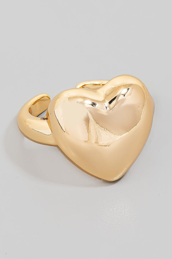 Heart Statement Ring in Gold