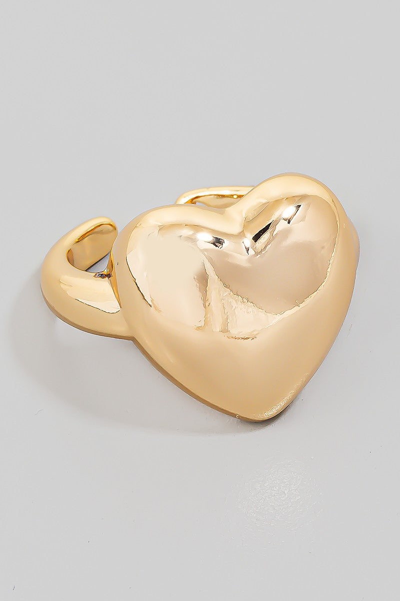 Heart Statement Ring in Gold