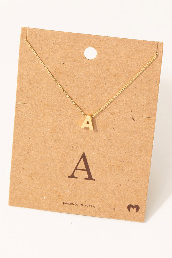 Initial Pendant Necklace (A-Z Available)