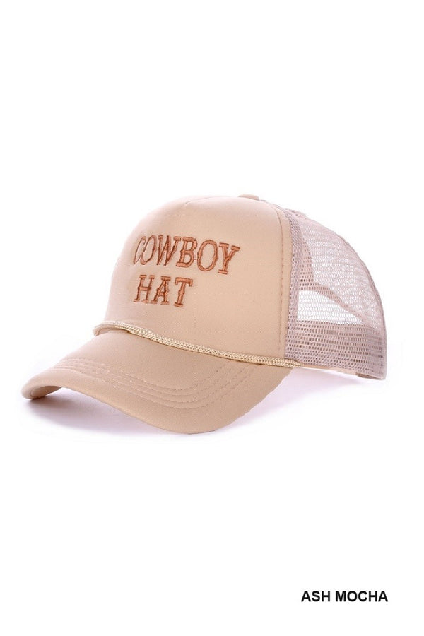 The Cowboy Hat Baseball Mesh Cap in Ash Mocha (One Size)