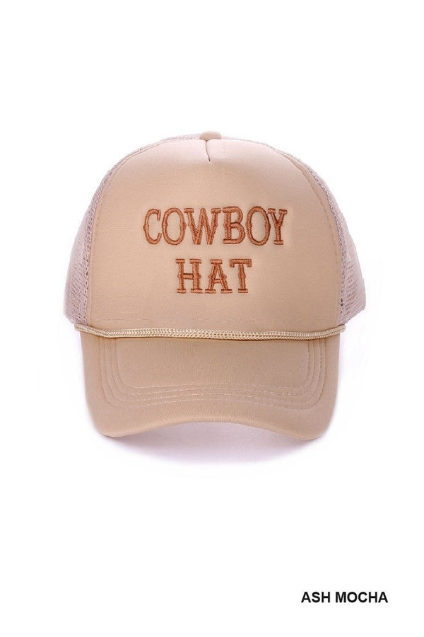 The Cowboy Hat Baseball Mesh Cap in Ash Mocha (One Size)