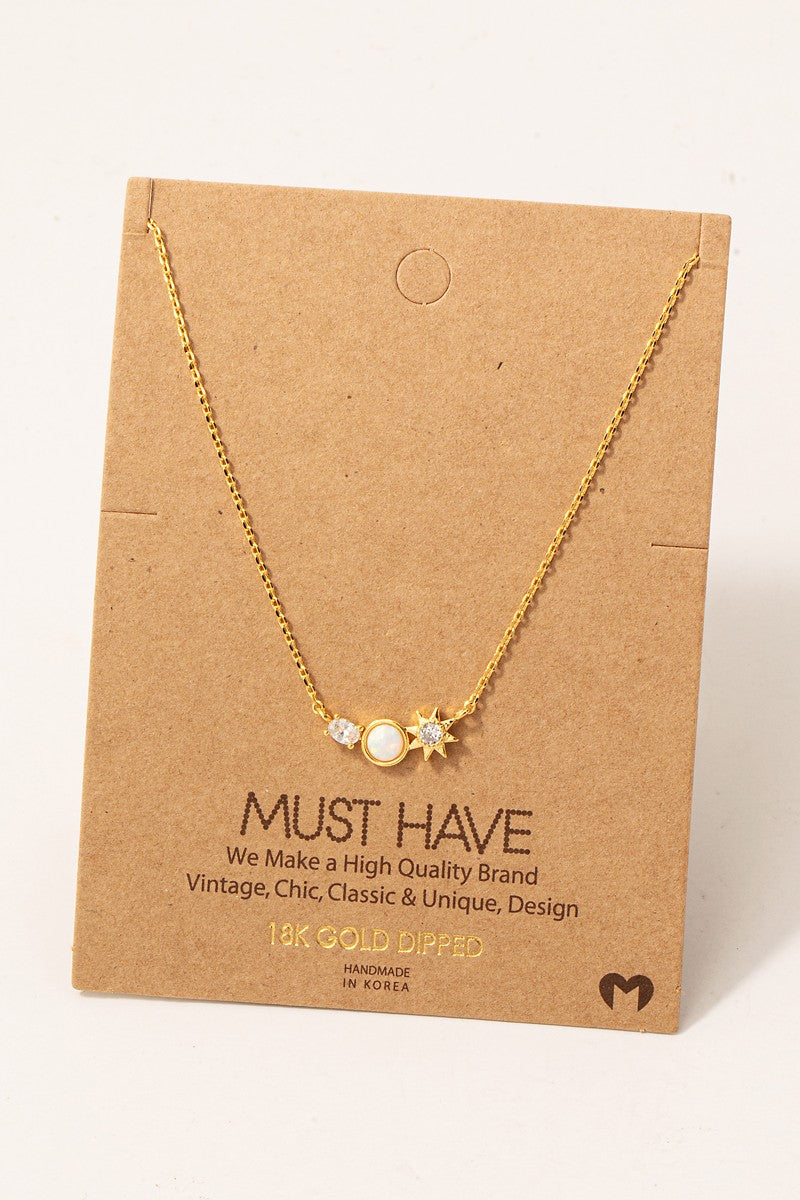 Mixed Mini Charms Necklace - Gold Dipped