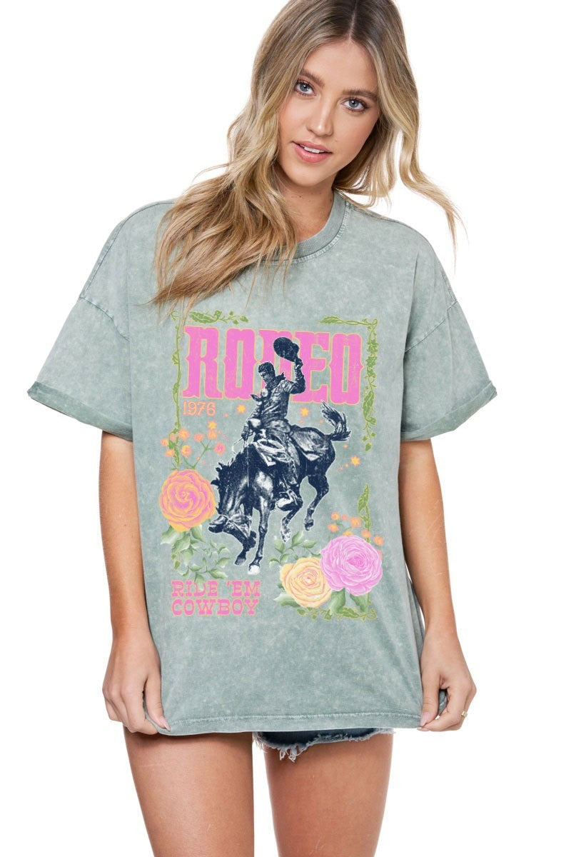 RODEO 1976 RIDE 'EM COWBOY GRAPHIC TEE