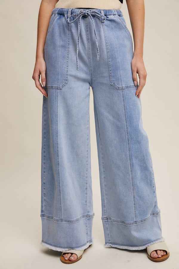 RESTOCK - Relaxed Wide-leg Denim Pants