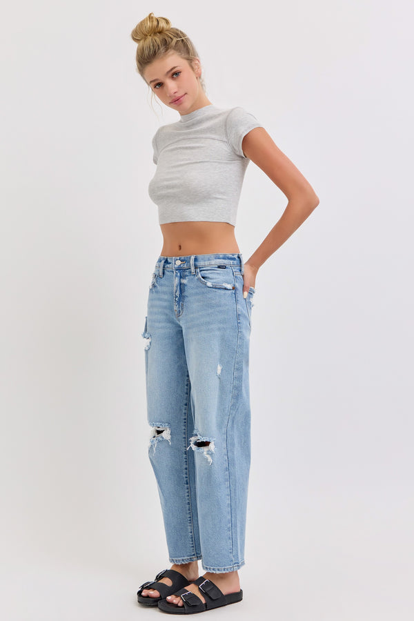 Cello Brand Mid Rise Baggy Dad Jean