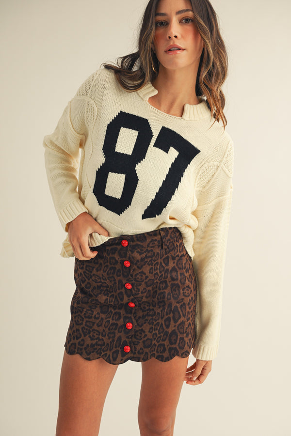 Vintage Numbering 87 Sweater