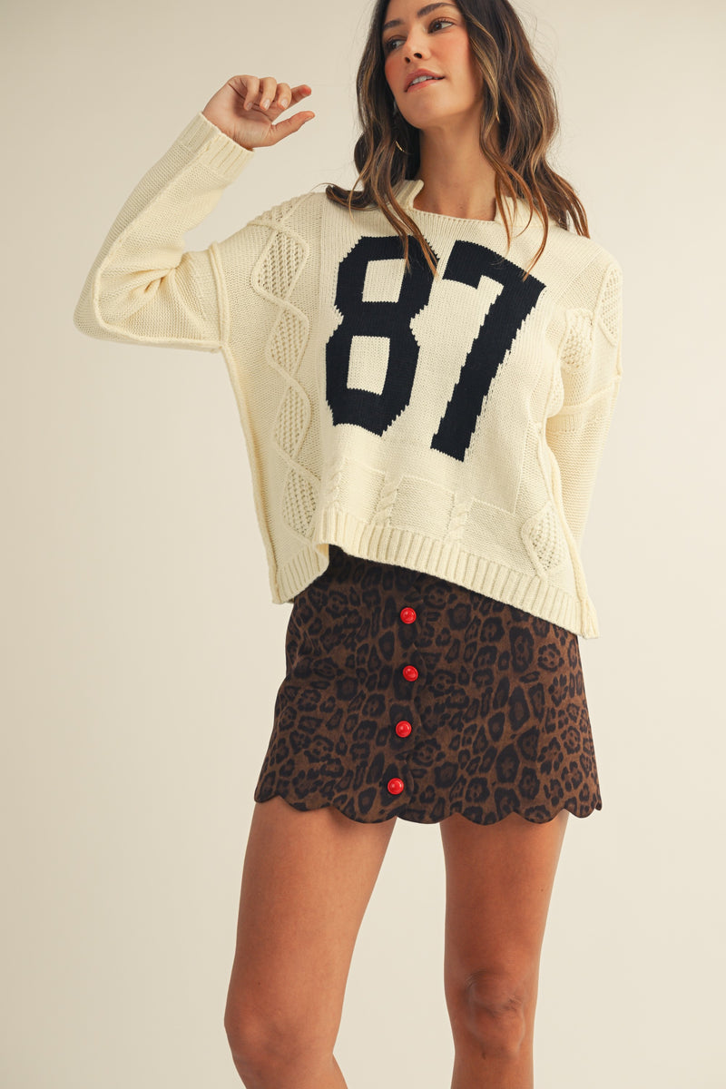 Vintage Numbering 87 Sweater