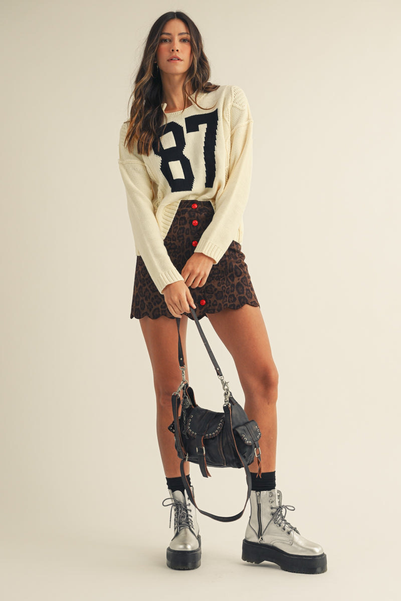 Vintage Numbering 87 Sweater