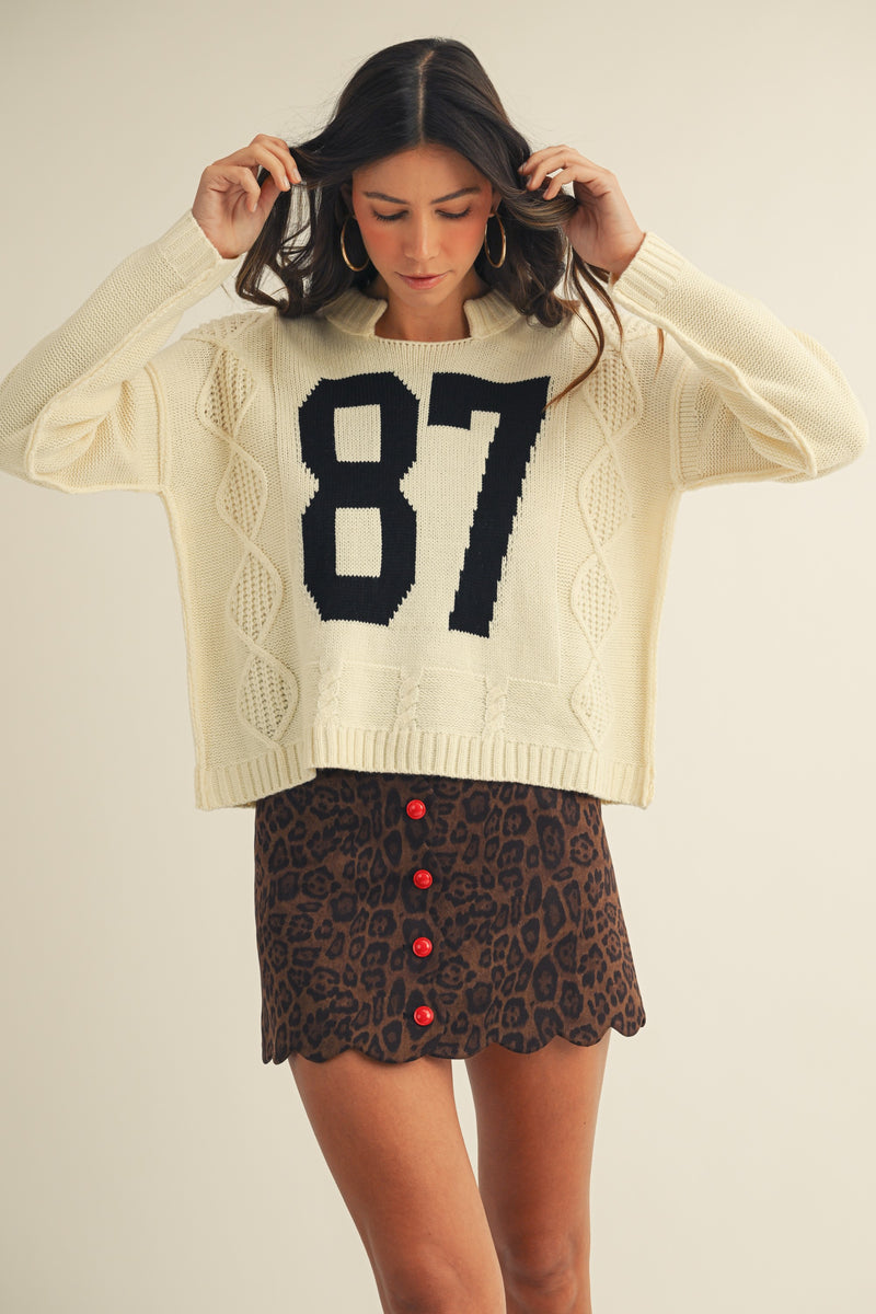 Vintage Numbering 87 Sweater