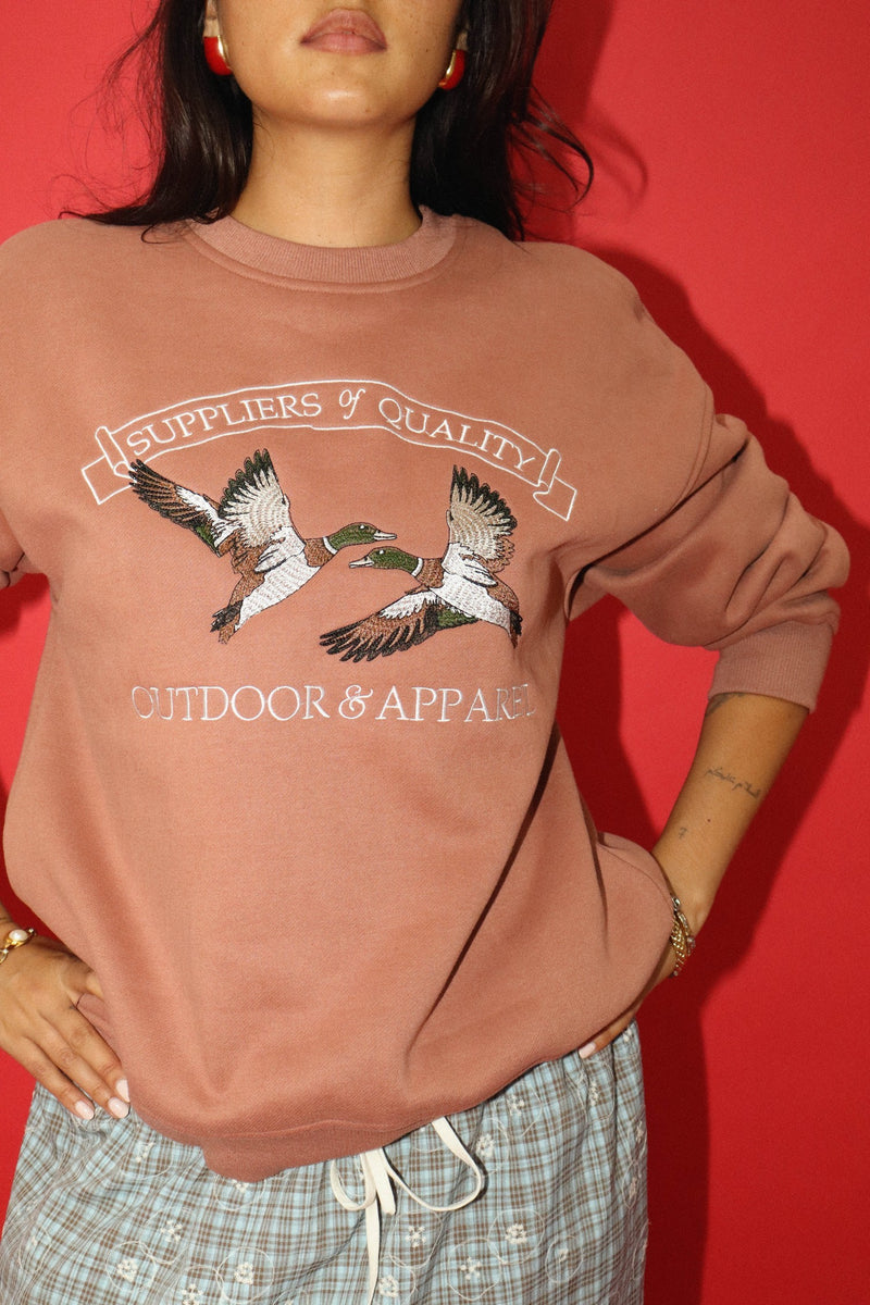 Cinnamon Flying Duck Graphic Sweatshirt