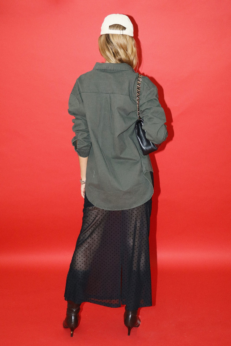 Olive Wildland Embroidered Shirt