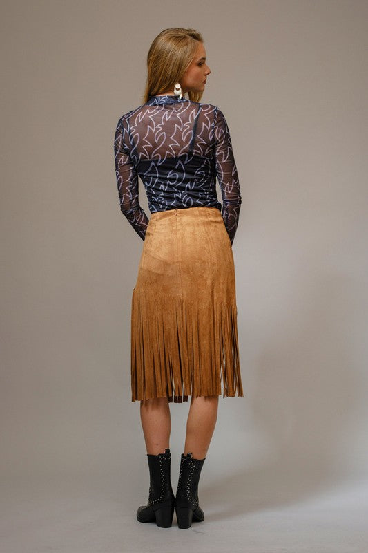 Boot Stitch Mock Neck Layering Long Sleeve Top - Black