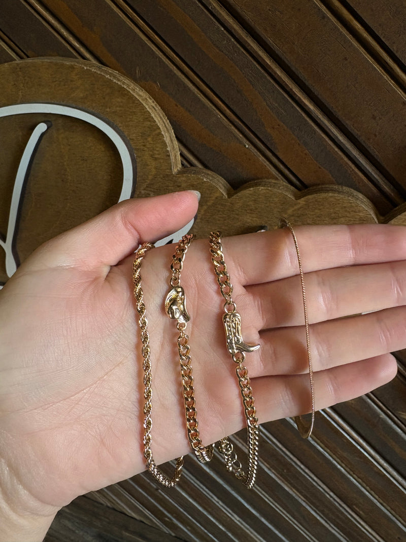 Gold Western Bracelets Set of 4