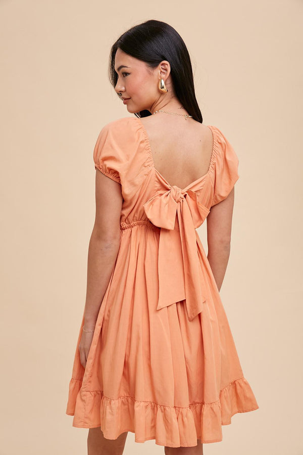 MODAL BABYDOLL MINI DRESS in Apricot- Final Sale