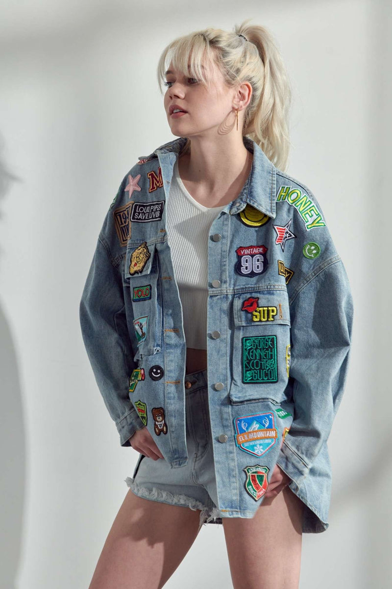 MULTI PATCH OVERSIZED JACKET