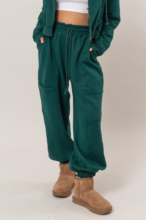 Oversized Jogger Pants (Dark Green)