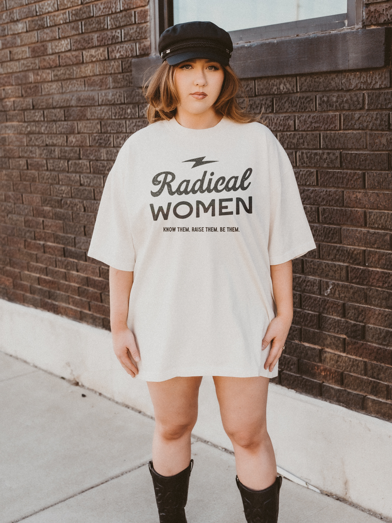 Radical Women Feminist Graphic Tee - Ivory (S-XL)
