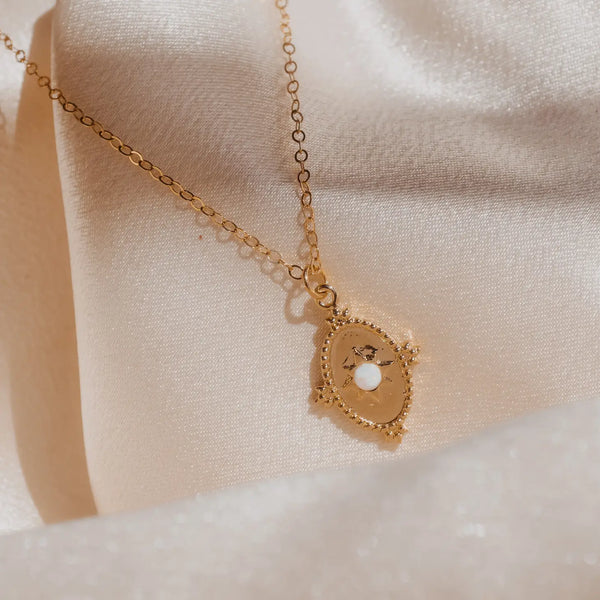 Portia Opal Necklace - Gold Filled
